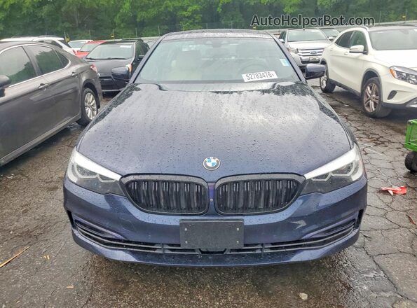 WBAJB1C5XKB375586 2019 BMW 5 SERIES Синий Вид спереди