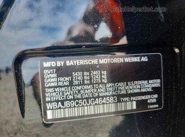 WBAJB9C50JG464583 2018 BMW M5 Black Engine compartment view