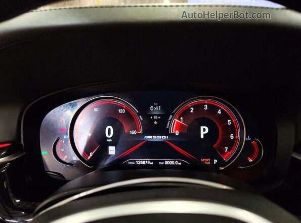WBAJB9C52JB035796 2018 BMW OTHER Blue ხელსაწყოთა პანელის ხედი