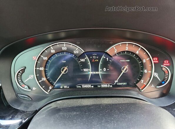 WBAJB9C54JB036528 2018 BMW M5 Белый Вид щитка приборов