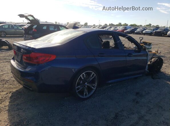 WBAJB9C55KB465226 2019 BMW M5 Blue Trasero derecho