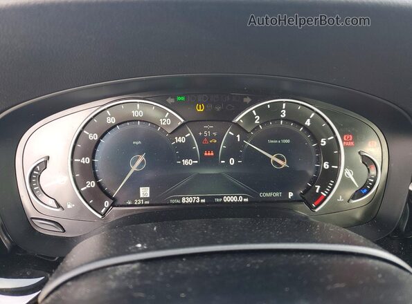 WBAJE5C5XKWW45732 2019 BMW OTHER Синий Вид щитка приборов