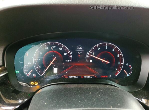 WBAJE7C56KWD55230 2019 BMW OTHER Gray ხელსაწყოთა პანელის ხედი