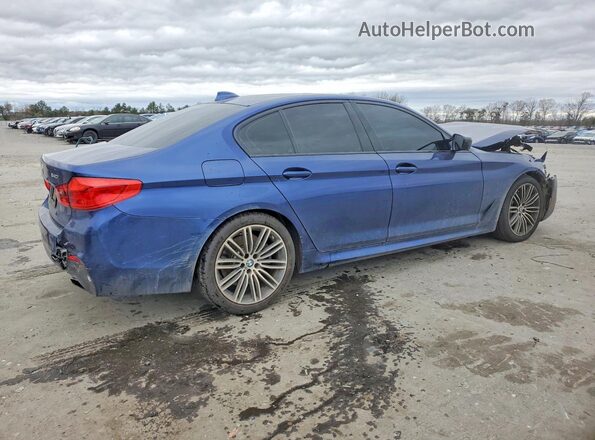 WBAJE7C58KWW14586 2019 BMW 5 SERIES Синий Задняя правая четверть