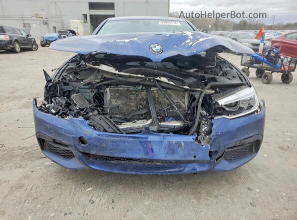 WBAJE7C58KWW14586 2019 BMW 5 SERIES Синий Вид спереди