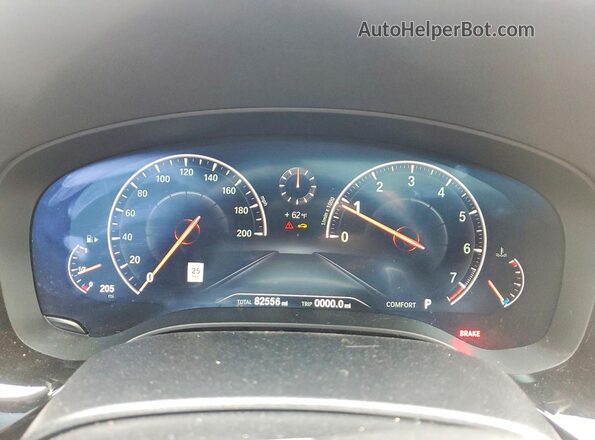 WBAJE7C58KWW14586 2019 BMW 5 SERIES Синий Вид щитка приборов