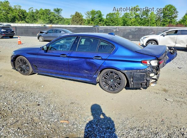 WBAJE7C59JWD52028 2018 BMW 5 SERIES Синий Задняя левая четверть