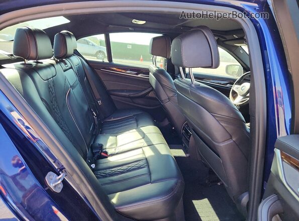 WBAJE7C59JWD52028 2018 BMW 5 SERIES Синий Вид задних сидений