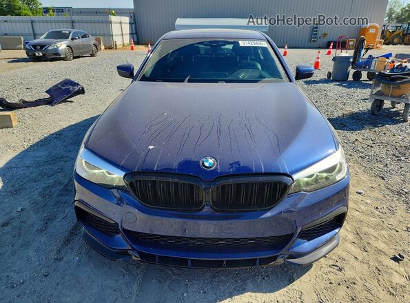 WBAJE7C59JWD52028 2018 BMW 5 SERIES Синий Вид спереди