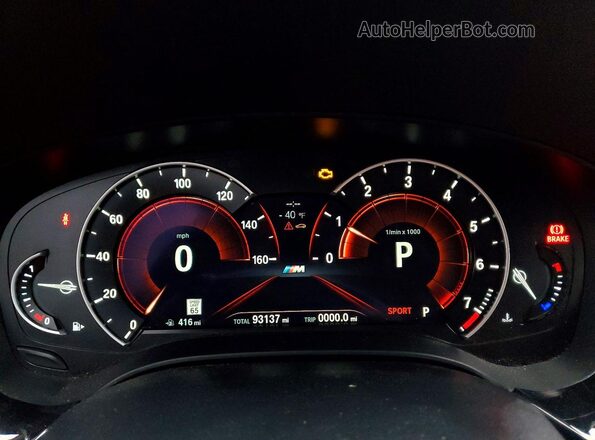 WBAJE7C59KWW09588 2019 BMW 5 SERIES Синий Вид щитка приборов