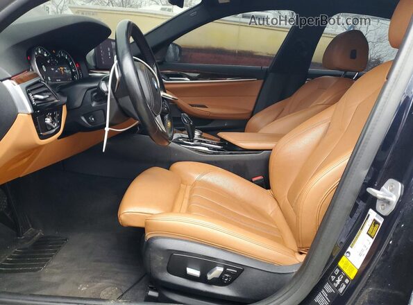WBAJE7C59KWW09588 2019 BMW 5 SERIES Синий Вид салона спереди