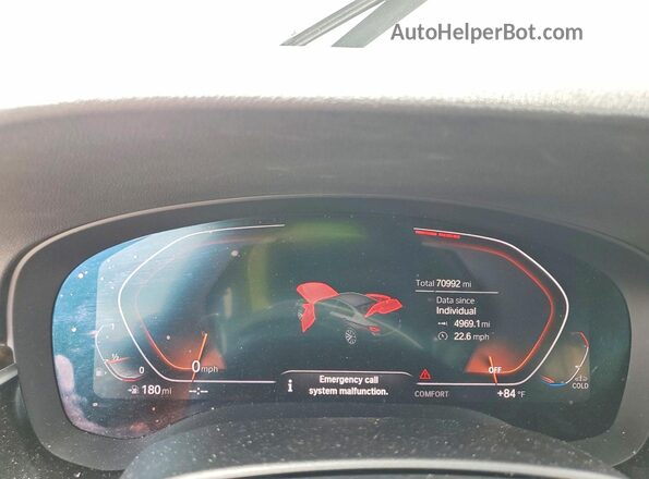 WBAJR3C0XLCD59656 2020 BMW 5 SERIES Gray Vista del cuadro de instrumentos