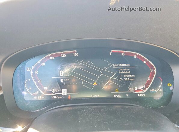 WBAJR7C04LWW68543 2020 BMW 5 SERIES Бирюзовый Вид щитка приборов