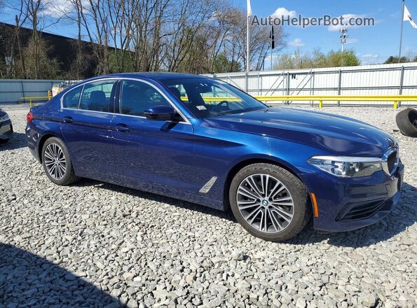 WBAJR7C07LCD65602 2020 BMW 5 SERIES Синий Передняя правая четверть