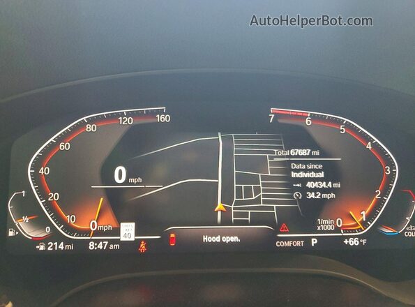 WBAJR7C09LCE19157 2020 BMW 5 SERIES Черный Вид щитка приборов