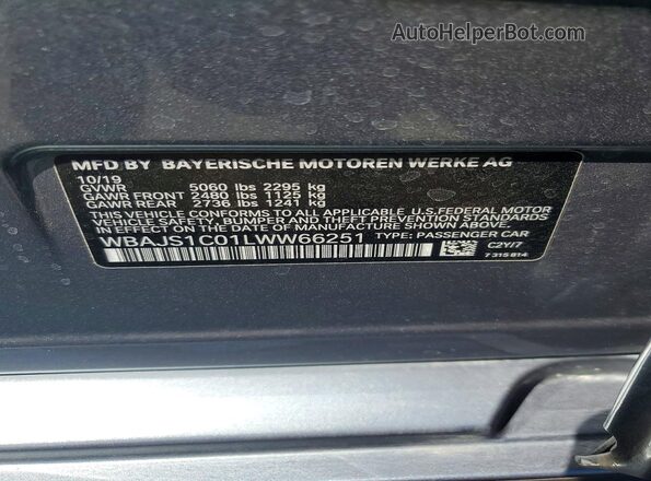 WBAJS1C01LWW66251 2020 BMW OTHER Gray Engine compartment view