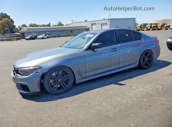 WBAJS7C02LBN96219 2020 BMW M5 Blue Առջևի ձախ երեք քառորդ տեսարան
