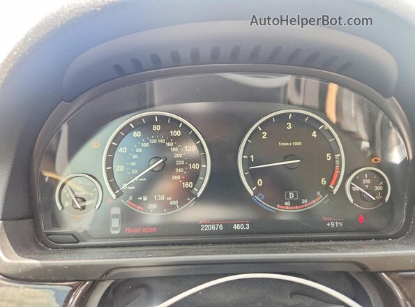 WBAXA5C5XGD691876 2016 BMW 5 SERIES Белый Вид щитка приборов
