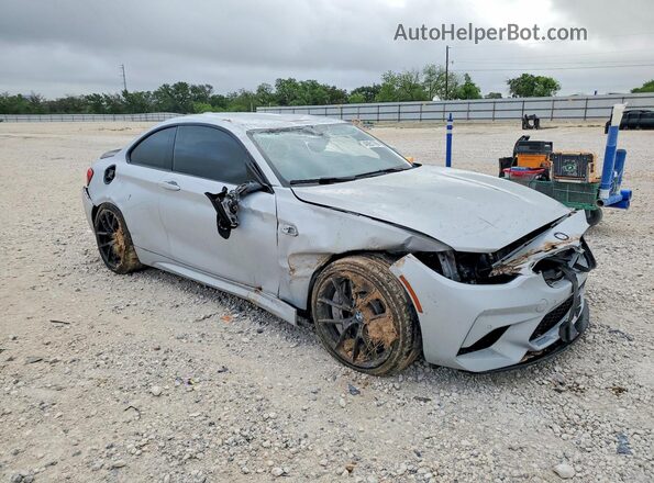 WBS2U7C57KVB09280 2019 BMW M2 Серый Передняя правая четверть