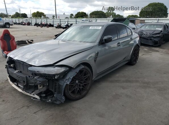 WBS33AY08NFM16938 2022 BMW M3 Gray Front left