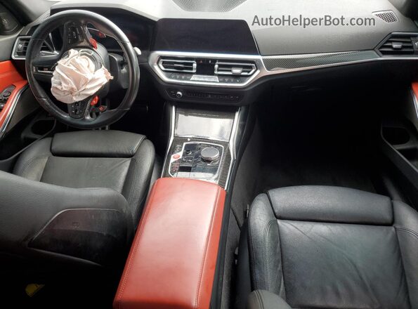 WBS33AY08NFM16938 2022 BMW M3 Gray Dashboard view
