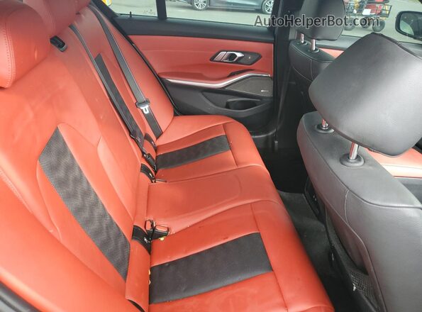 WBS33AY08NFM16938 2022 BMW M3 Gray Rear seats view