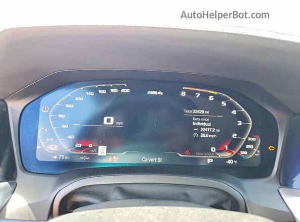 WBS33AZ09PCM18474 2023 BMW M4 Синий Вид щитка приборов
