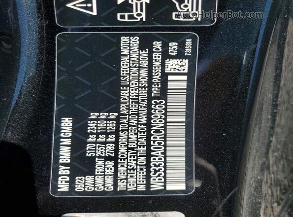 WBS33BA05RCN89663 2024 BMW M4 Black Вид підкапотного простору