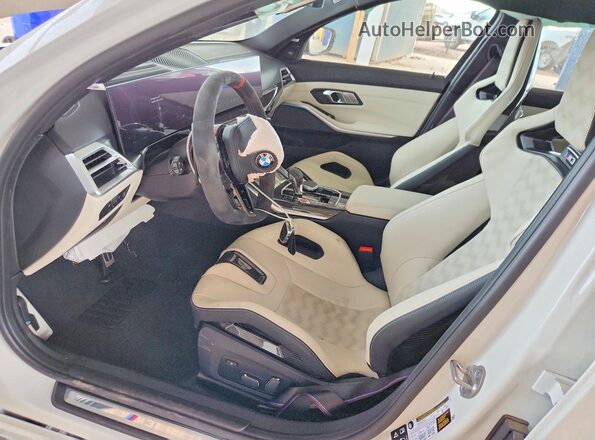 WBS33HJ04TFV67162 2026 BMW M3 White Widok wnętrza z przodu