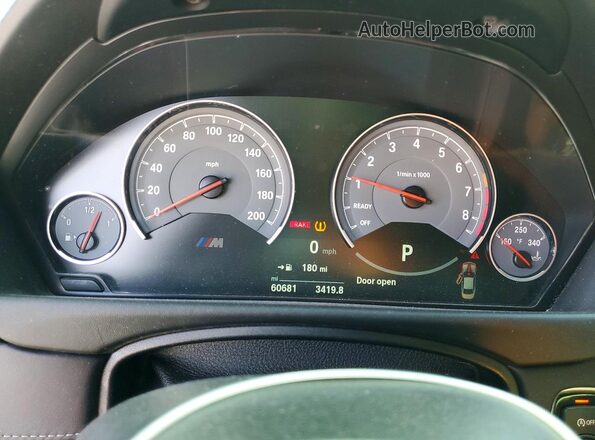 WBS3R9C56GK338315 2016 BMW M4 Silver Widok zestawu wskaźników