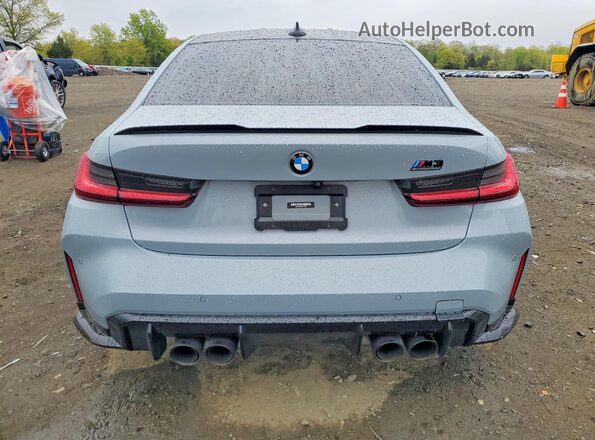 WBS43AY02NFL77882 2022 BMW M3 Gray უკანა ხედი