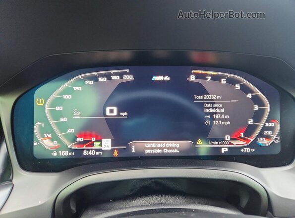 WBS43AZ03PCM23318 2023 BMW M4 Blue ხელსაწყოთა პანელის ხედი