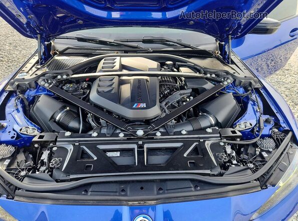 WBS43AZ03PCM23318 2023 BMW M4 Blue უკანა სალონის ხედი