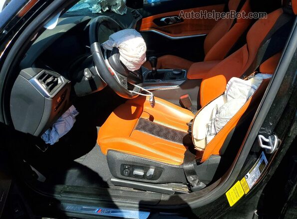 WBS53AY04NFM26407 2022 BMW M3 Черный Вид салона спереди