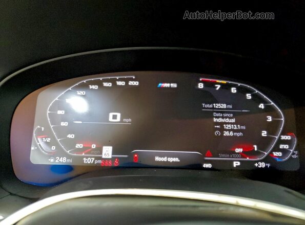 WBS83CH09PCL44962 2023 BMW M5 Green Vista del cuadro de instrumentos