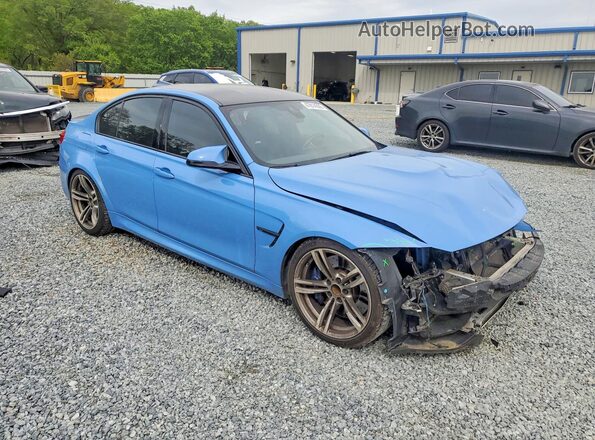 WBS8M9C57G5E68285 2016 BMW M3 Blue Delantero derecho