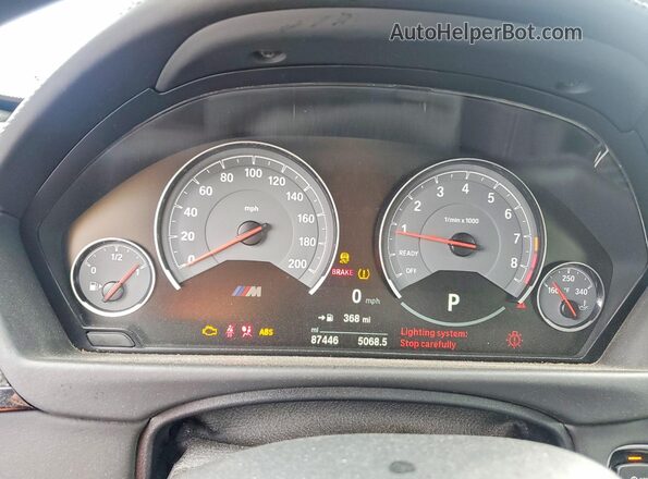 WBS8M9C57G5E68285 2016 BMW M3 Blue Vista del cuadro de instrumentos