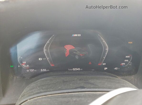 WBSAE0C08LCD95321 2020 BMW M8 Gray Widok zestawu wskaźników