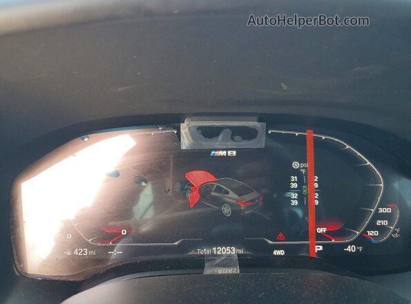 WBSGV0C06SCT93976 2025 BMW M8 Серый Вид щитка приборов