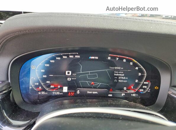 WBSJF0C09LCD61028 2020 BMW M5 Серый Вид щитка приборов