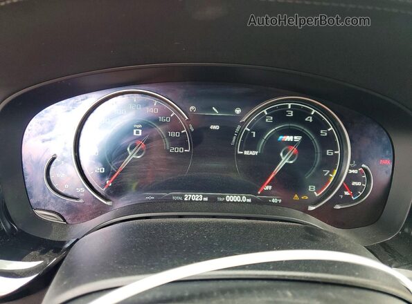 WBSJF0C5XKB446893 2019 BMW M5 Black ხელსაწყოთა პანელის ხედი