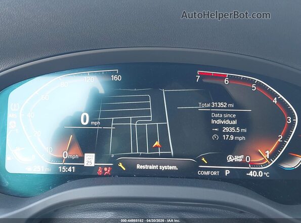 WBX47DP00NN172875 2022 BMW X3 Черный Вид задних сидений