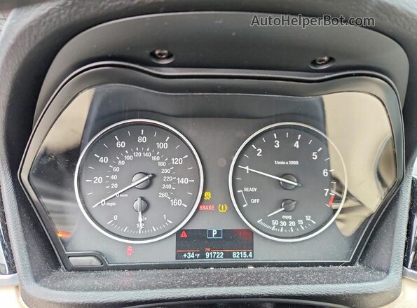 WBXHT3C30H5F86009 2017 BMW X1 Black Вид щитка приладів