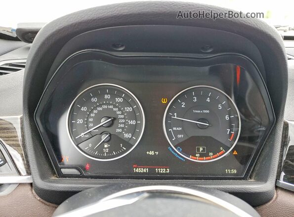 WBXHT3C31H5F67758 2017 BMW X1 Коричневый Вид щитка приборов