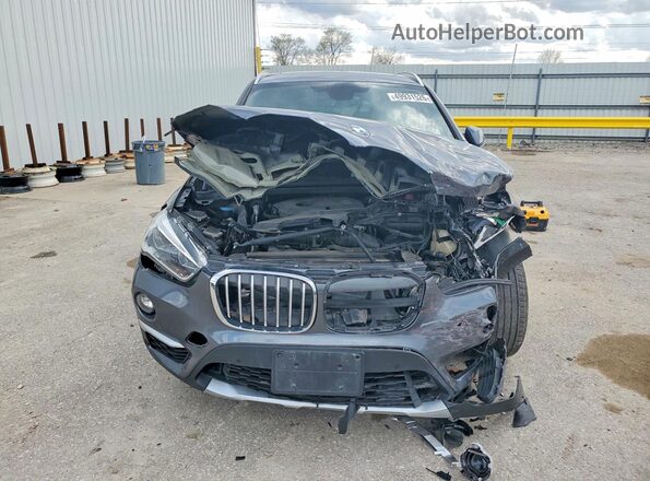 WBXHT3C31H5F73737 2017 BMW X1 Black Front view