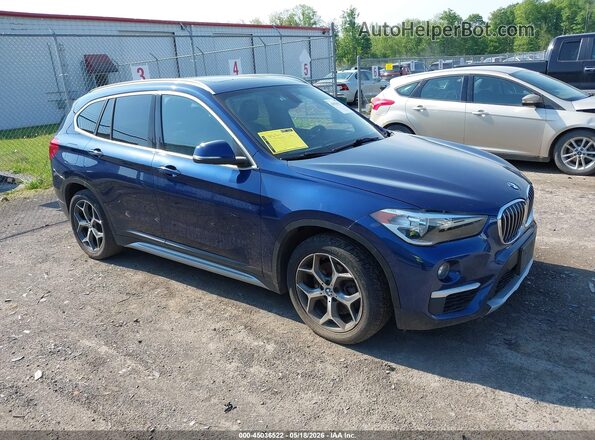WBXHT3C34J5L27977 2018 BMW X1 Blue Передня права чверть