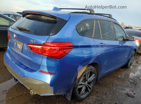 WBXHT3C36J5L25194 2018 BMW X1 Синий Задняя правая четверть