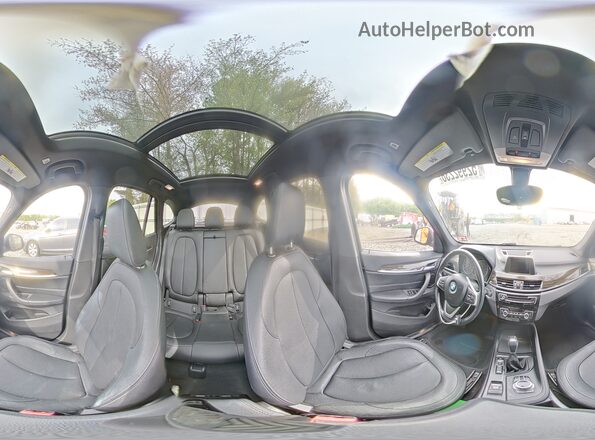 WBXHT3C38H5F72150 2017 BMW X1 Черный Панорамный вид салона 360°