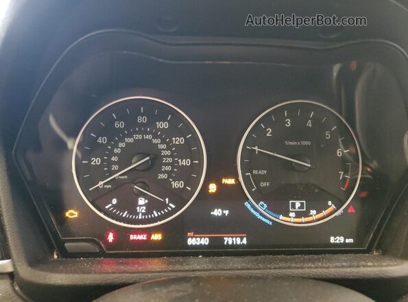 WBXHT3C38H5F79633 2017 BMW X1 Silver Instrument cluster view