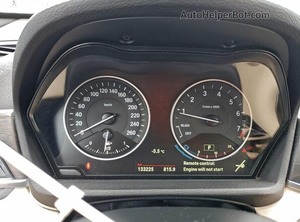 WBXHT3C39GP887927 2016 BMW X1 Black Vista del cuadro de instrumentos